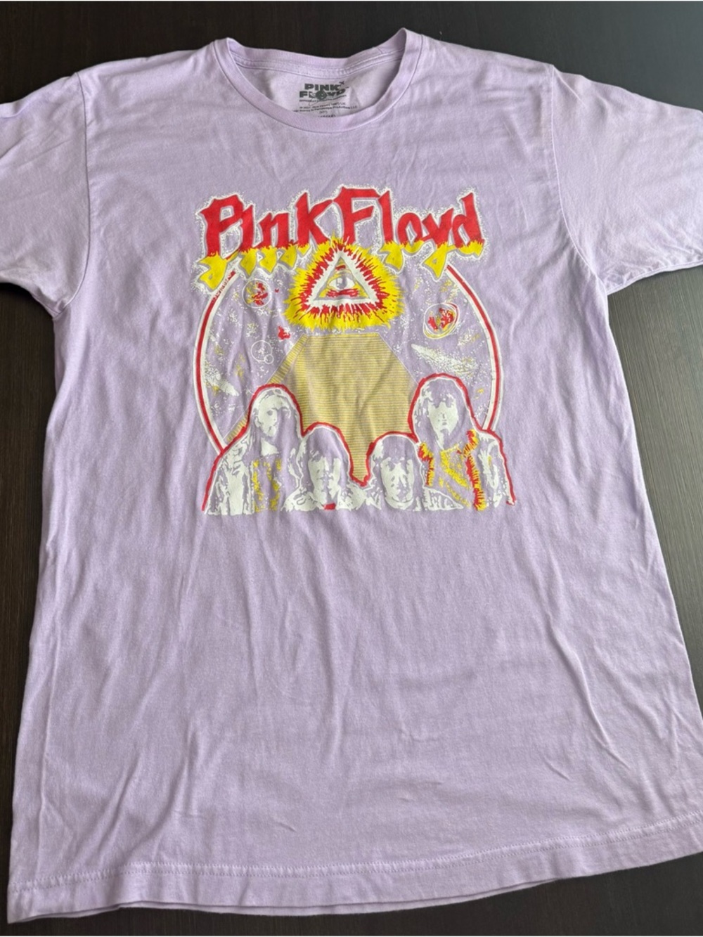 Pink Floyd T Shirt Large Purple Graphic Band Tee Licensed Rock Music
